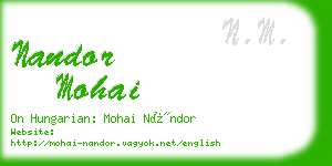 nandor mohai business card